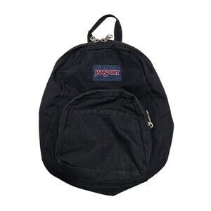 JanSport Half Pint Mini Backpack Black Bag Vintage School Travel Carry On